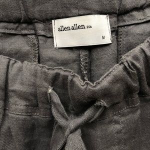 Allen Allen 100% Linen wide leg cropped pants